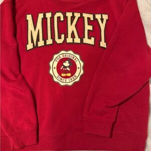 Disney Red Mickey Crewneck Sweater